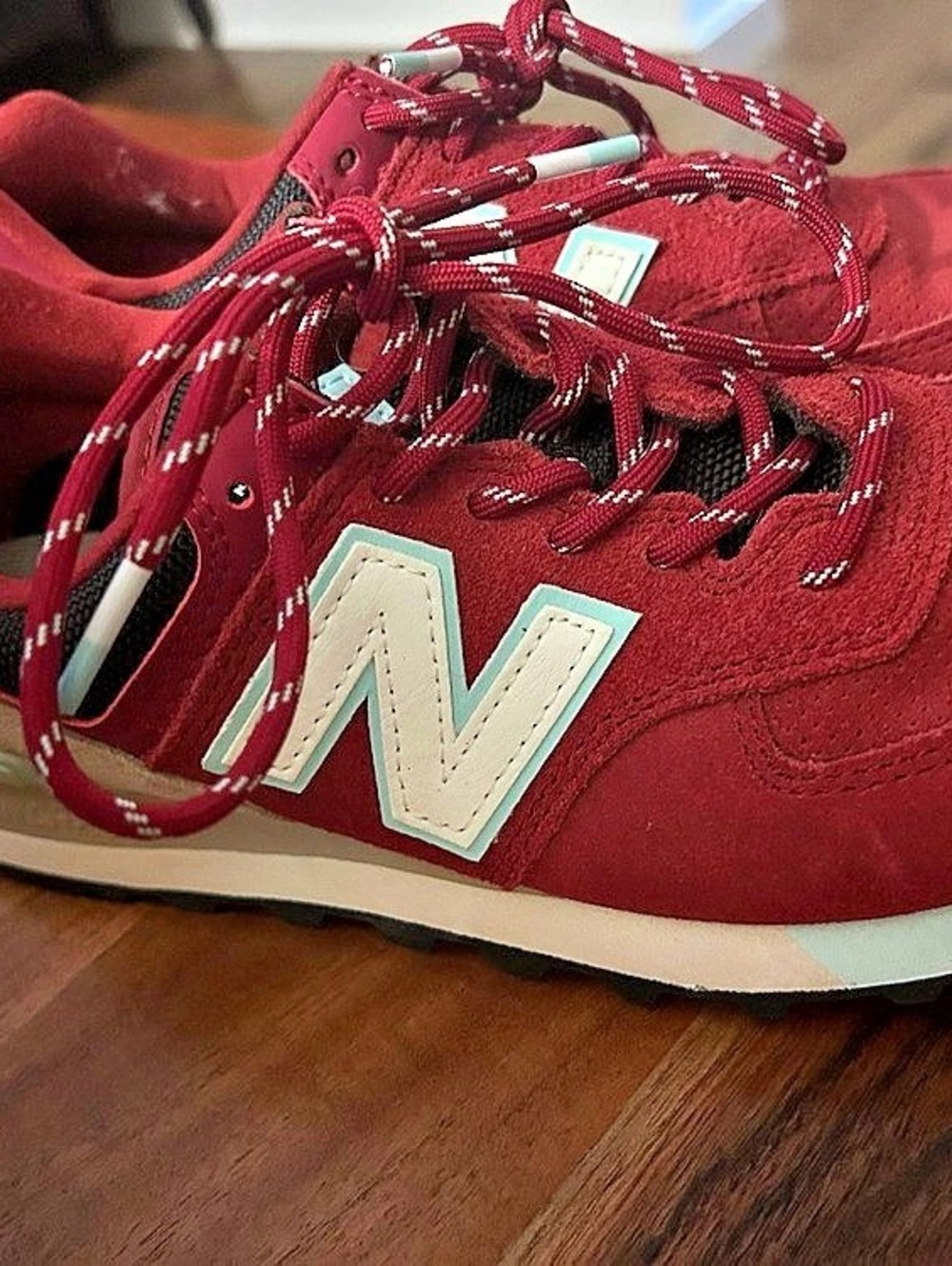 New Balance 574 Women's Sneakers Red & Green US 5